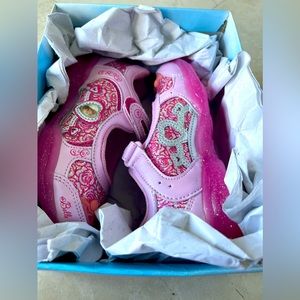 Stride Rite Disney Princess Belle Mary Jane Girls Sz 11W Pink Shoes NIB LightUp